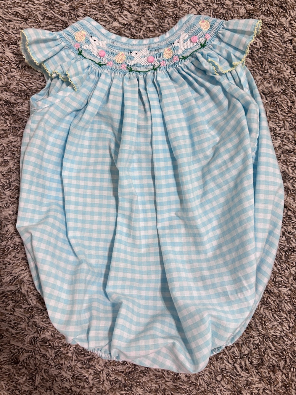 Classic Whimsy girls smocked Easter bubble 18 months